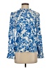 Shein 100% Polyester Blue Long Sleeve Blouse Size 4 - photo 1