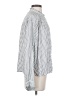 Ann Taylor LOFT 100% Rayon Houndstooth Silver Long Sleeve Blouse Size M - photo 4