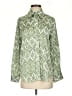 Zara Print Green Long Sleeve Blouse Size S - photo 1