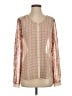 Hinge 100% Polyester Pink Long Sleeve Blouse Size S - photo 1