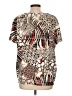 Alfred Dunner Animal Print Ivory Short Sleeve Blouse Size L - photo 2