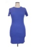 24/7 Maurices Solid Blue Casual Dress Size 1X - photo 1