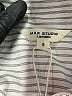 Max Studio Stripes Silver 3/4 Sleeve Blouse Size S - photo 7