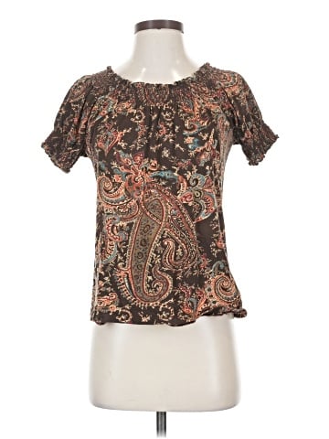 Lauren by Ralph Lauren Short Sleeve Blouse (view 1)