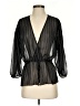 DKNY 100% Polyester Black 3/4 Sleeve Blouse Size XS - photo 1