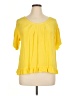 Madison Marcus Yellow Short Sleeve Blouse Size XL (estimated) - photo 1