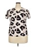 Unbranded Animal Print Tan Short Sleeve Top Size XXL - photo 1