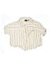Volcom 100% Viscose Stripes Ivory Short Sleeve Button-Down Shirt Size S (kids) - photo 1