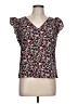 Unbranded Black Short Sleeve Blouse Size L (estimated) - photo 1