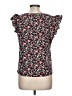 Unbranded Black Short Sleeve Blouse Size L (estimated) - photo 2
