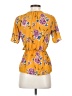 Sienna Sky 100% Polyester Yellow Short Sleeve Blouse Size XS - photo 2