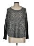 Sisters Chevron-herringbone Gray Pullover Sweater Size L - photo 1