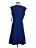 Nine West 100% Polyester Solid Blue Casual Dress Size 4 - photo 2