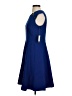 Nine West 100% Polyester Solid Blue Casual Dress Size 4 - photo 5