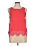 Cupcakes & Cashmere 100% Polyester Red Sleeveless Blouse Size 8 - photo 1