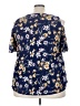 Siren Lily 100% Polyester Blue Short Sleeve Blouse Size 3X - photo 2