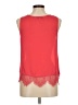 Cupcakes & Cashmere 100% Polyester Red Sleeveless Blouse Size 8 - photo 2