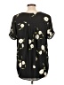 DR2 100% Polyester Black Short Sleeve Blouse Size L - photo 2