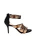 Antonio Melani Animal Print Black Tan Sandals Size 6 1/2 - photo 1