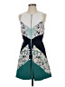 BCBGMAXAZRIA 100% Polyester Graphic Teal Cocktail Dress Size 4 - photo 1