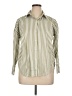 Unbranded Stripes Green Long Sleeve Button-Down Shirt Size XL (estimated) - photo 1