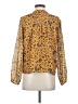 Faherty Yellow 3/4 Sleeve Silk Top Size S - photo 2