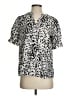 Unbranded 100% Polyester Animal Print Silver Short Sleeve Blouse Size S - photo 1