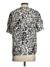 Unbranded 100% Polyester Animal Print Silver Short Sleeve Blouse Size S - photo 2