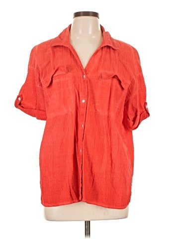 Tru Luxe Jeans Short Sleeve Blouse (view 1)