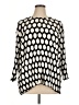 BonWorth 100% Polyester Polka Dots Ivory 3/4 Sleeve Blouse Size XL - photo 1