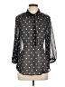 Joe Fresh 100% Polyester Polka Dots Black 3/4 Sleeve Blouse Size L - photo 1