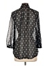 Joe Fresh 100% Polyester Polka Dots Black 3/4 Sleeve Blouse Size L - photo 2