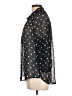 Joe Fresh 100% Polyester Polka Dots Black 3/4 Sleeve Blouse Size L - photo 5