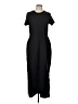 Real Essentials Solid Black Casual Dress Size L - photo 1