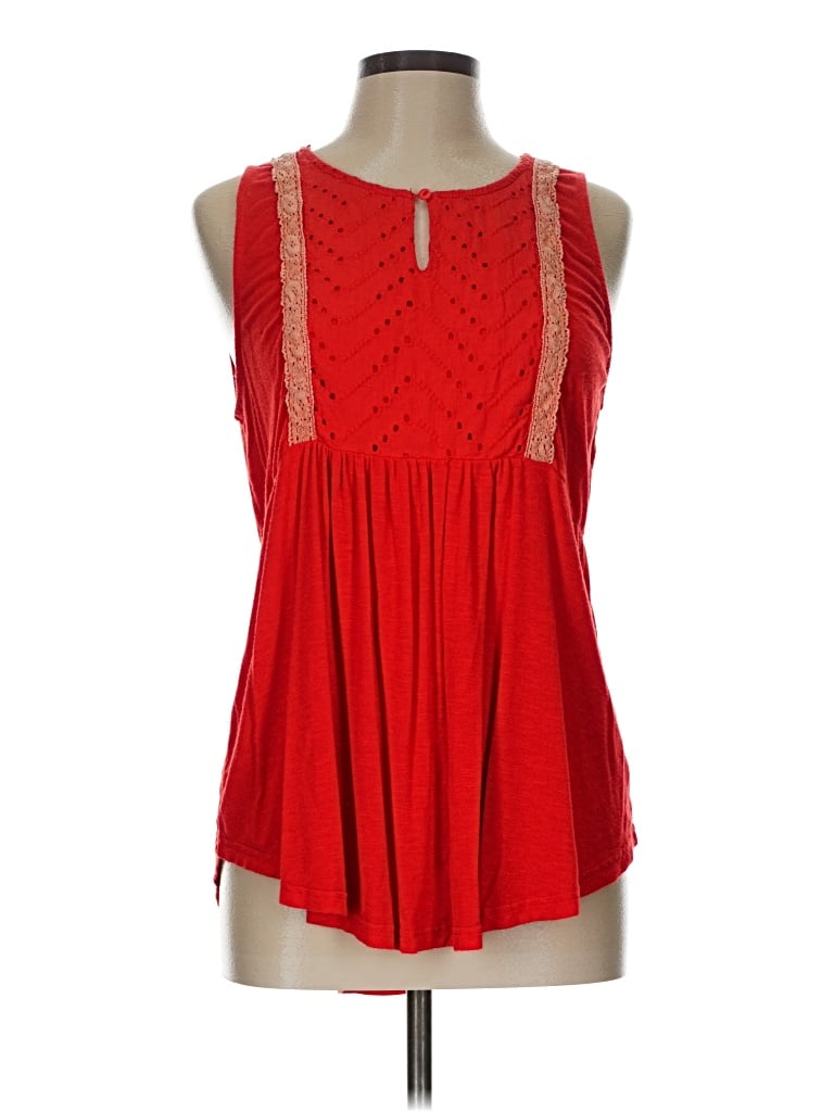 Pre-owned Assorted Brands Sleeveless Blouse In Red