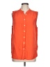 Gap 100% Cotton Orange Sleeveless Button-Down Shirt Size L - photo 1
