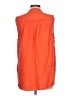 Gap 100% Cotton Orange Sleeveless Button-Down Shirt Size L - photo 2