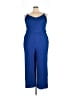 Torrid 100% Polyester Solid Blue Jumpsuit Size 3X Plus (3) - photo 1