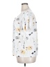 Unbranded Floral White Short Sleeve Blouse Size XXL - photo 5