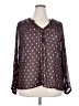 BILA 100% Polyester Polka Dots Brown Long Sleeve Blouse Size XXL - photo 1