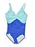 Assorted Brands Color Block Blue One Piece Swimsuit Size L - photo 1
