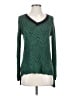 BCBGMAXAZRIA Chevron-herringbone Green Pullover Sweater Size S - photo 1