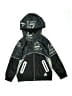 Reebok 100% Polyester Graphic Black Windbreaker Size 4 - 5 - photo 1