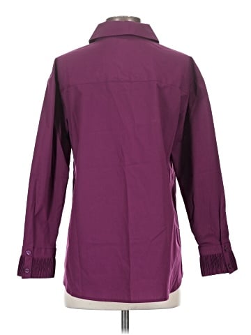 Attitudes by Renee 3/4 Sleeve Button-Down Shirt (view 2)