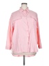 Unbranded Color Block Pink 3/4 Sleeve Button-Down Shirt Size 2XEstimated - photo 1