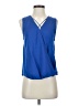 14th & Union 100% Polyester Blue Sleeveless Blouse Size S - photo 1