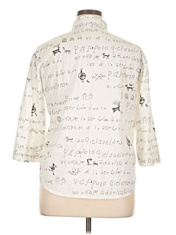 Chico's Design 3/4 Sleeve Button-Down Shirt (view 2)