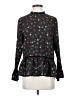 Haute Rogue 100% Polyester Black Long Sleeve Blouse Size S - photo 1