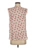Ann Taylor LOFT 100% Polyester Floral Ivory Sleeveless Blouse Size S - photo 1