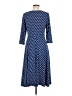 Lbisse Argyle Blue Casual Dress Size M - photo 2